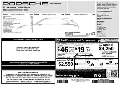2026 Porsche Cayenne Turbo E-Hybrid