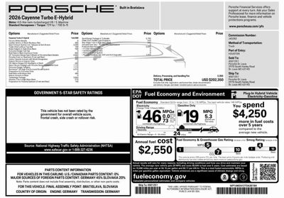 2026 Porsche Cayenne Cayenne Turbo E-Hybrid