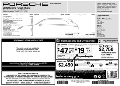 2025 Porsche Cayenne Cayenne Turbo E-Hybrid