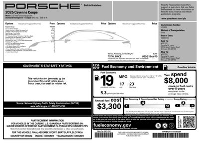 2026 Porsche Cayenne Coupe Base