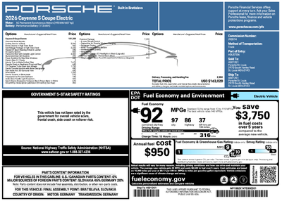 2026 Porsche Cayenne Cayenne S Coupe Electric