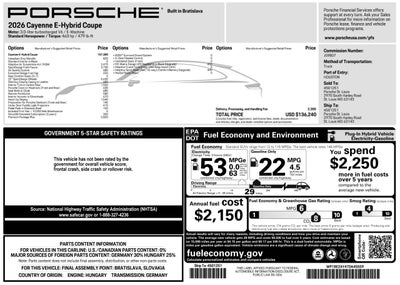 2026 Porsche Cayenne Cayenne E-Hybrid Coupe