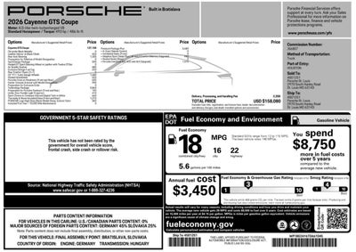 2026 Porsche Cayenne Cayenne GTS Coupe