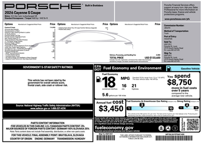 2026 Porsche Cayenne Cayenne S Coupe