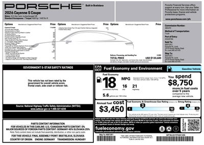 2026 Porsche Cayenne Cayenne S Coupe