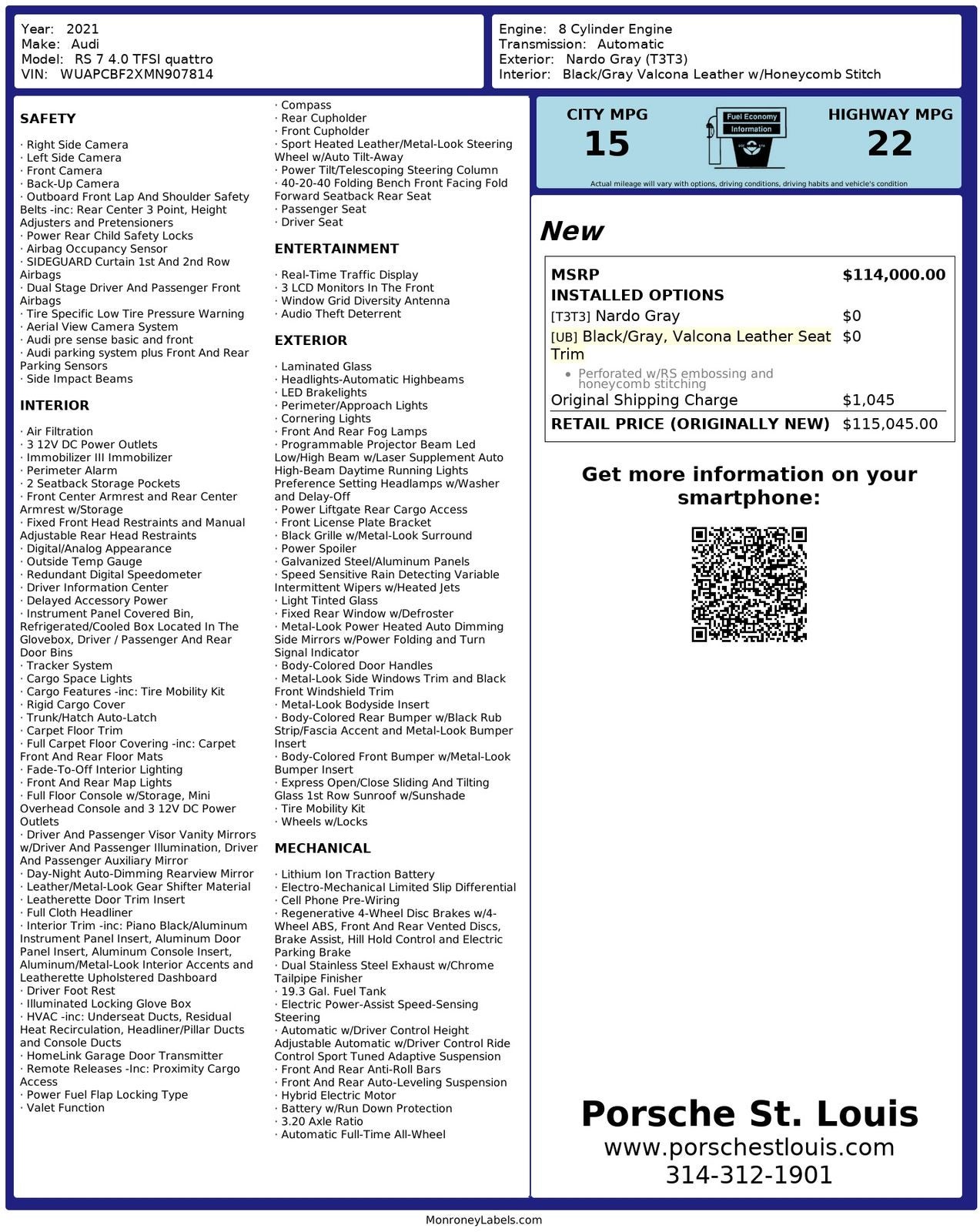 2021 Audi RS 7 4.0T quattro