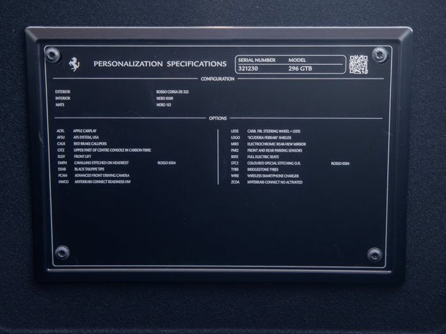 2025 Ferrari 296 GTB Base