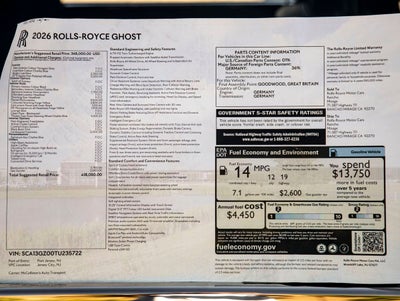 2026 Rolls-Royce Ghost 