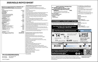 2025 Rolls-Royce Ghost 