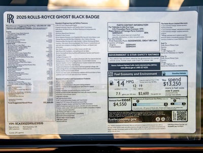 2025 Rolls-Royce Black Badge Ghost