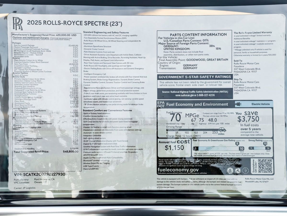 2025 Rolls-Royce Spectre 