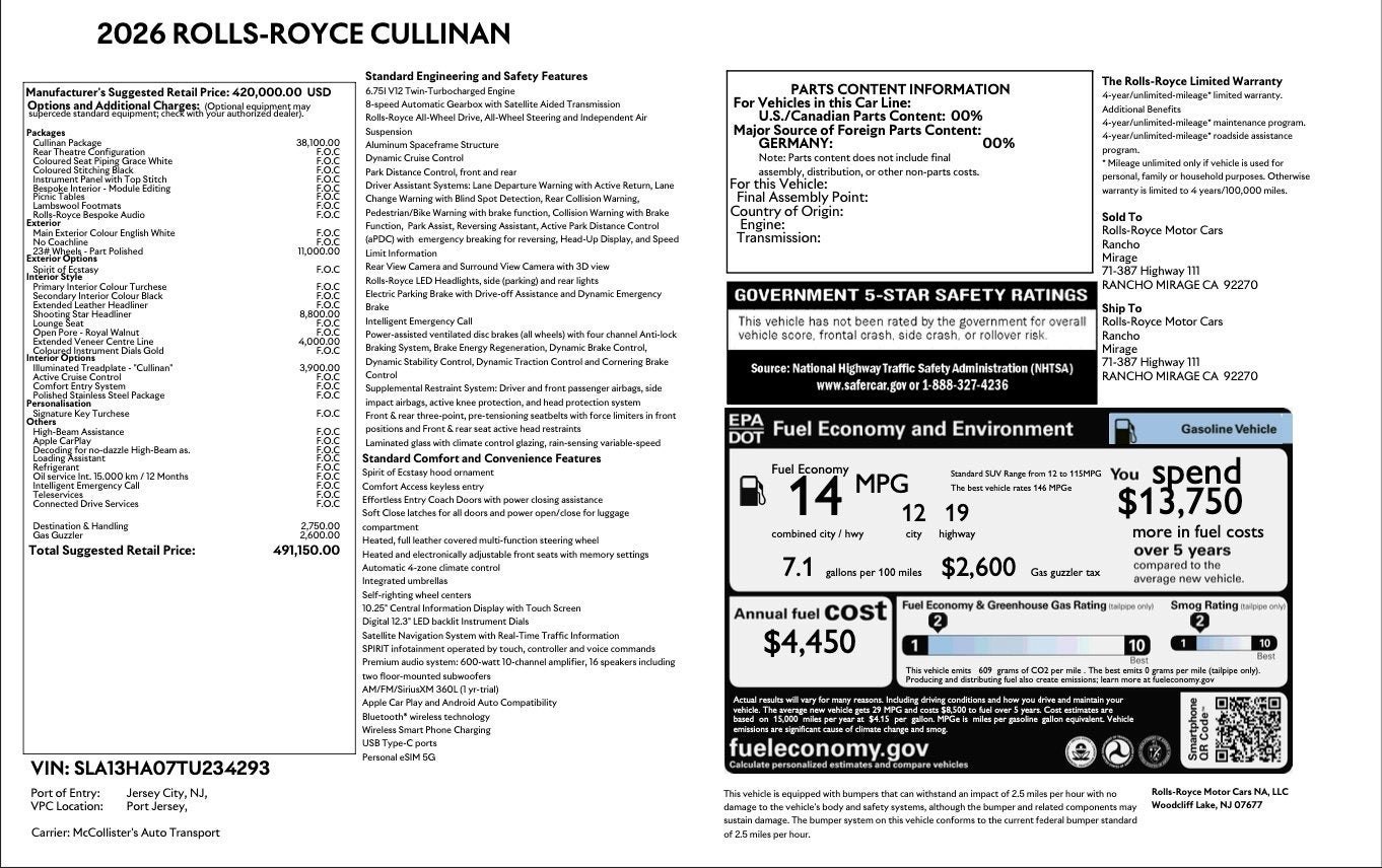 2026 Rolls-Royce Cullinan 