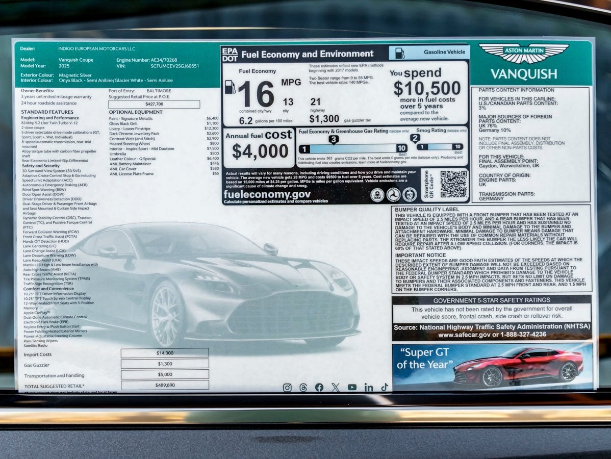 2025 Aston Martin Vanquish V12