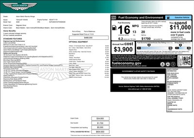 2026 Aston Martin Vanquish Volante