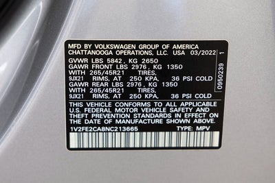 2022 Volkswagen Atlas Cross Sport 3.6L V6 SEL Premium R-Line