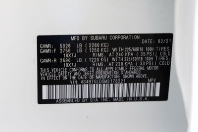 2021 Subaru Outback Onyx Edition XT