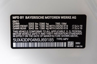 2022 BMW X3 sDrive30i