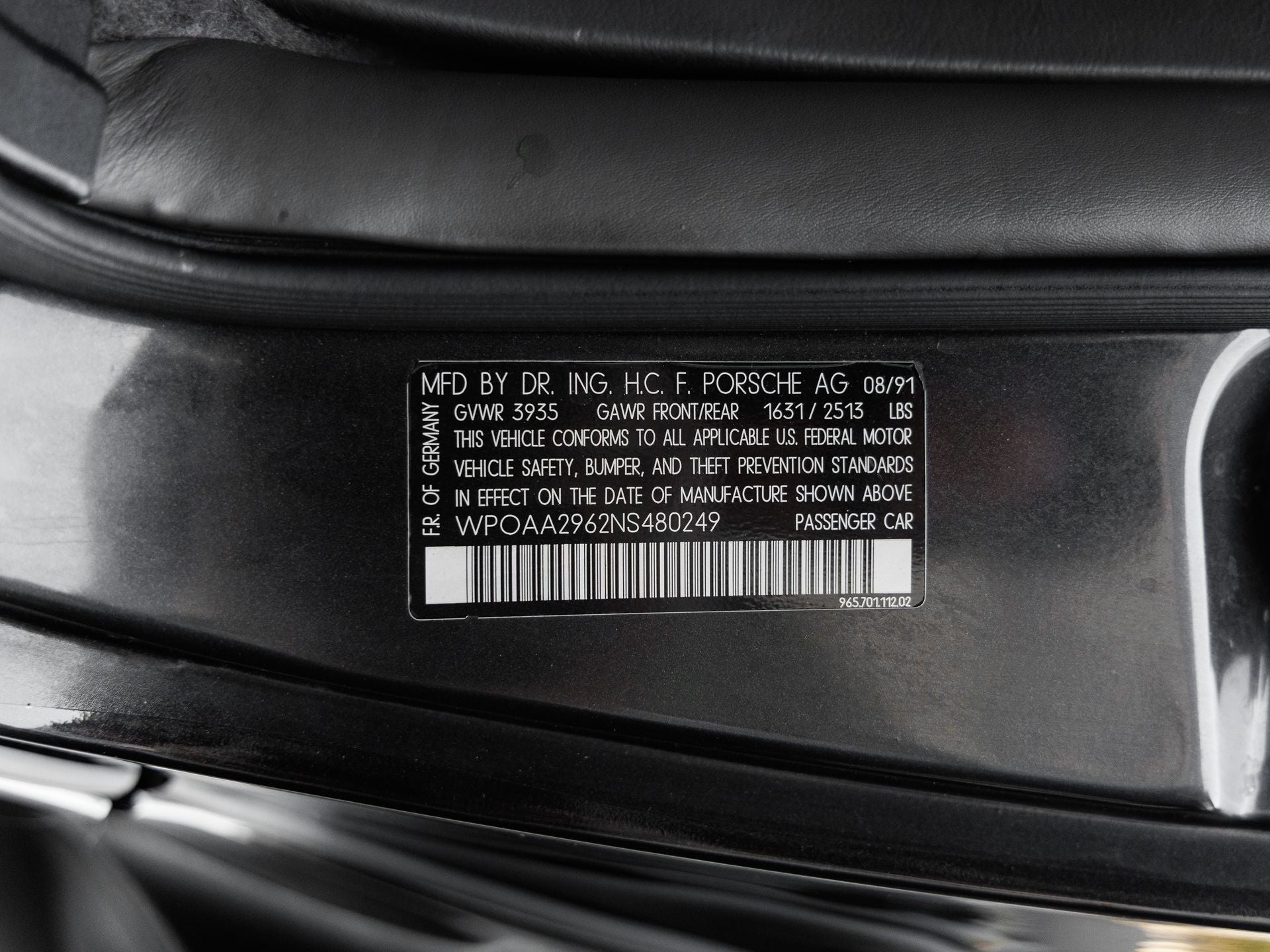 1992 Porsche 911 911 Turbo Coupe