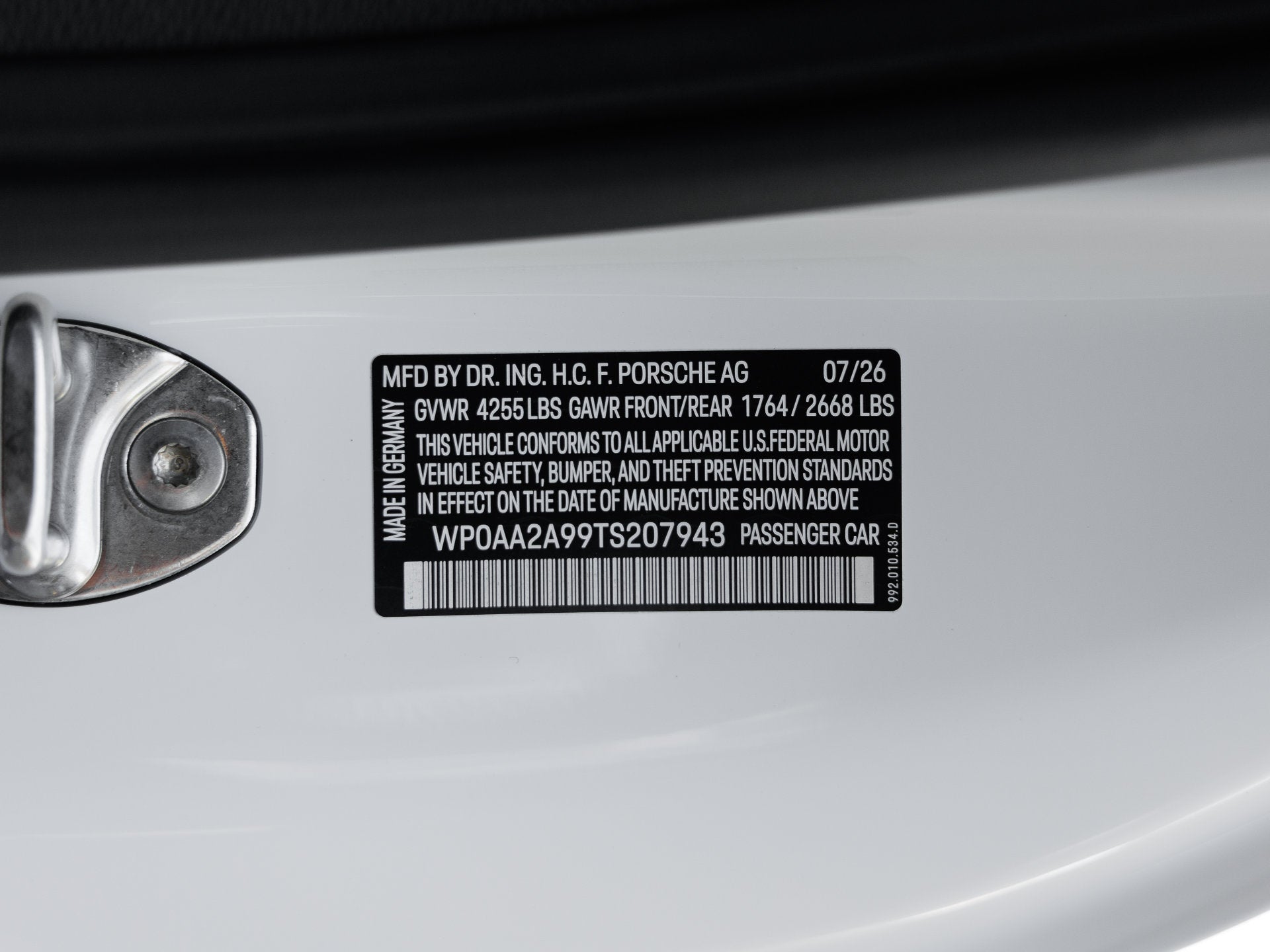 2026 Porsche 911 911 Carrera T