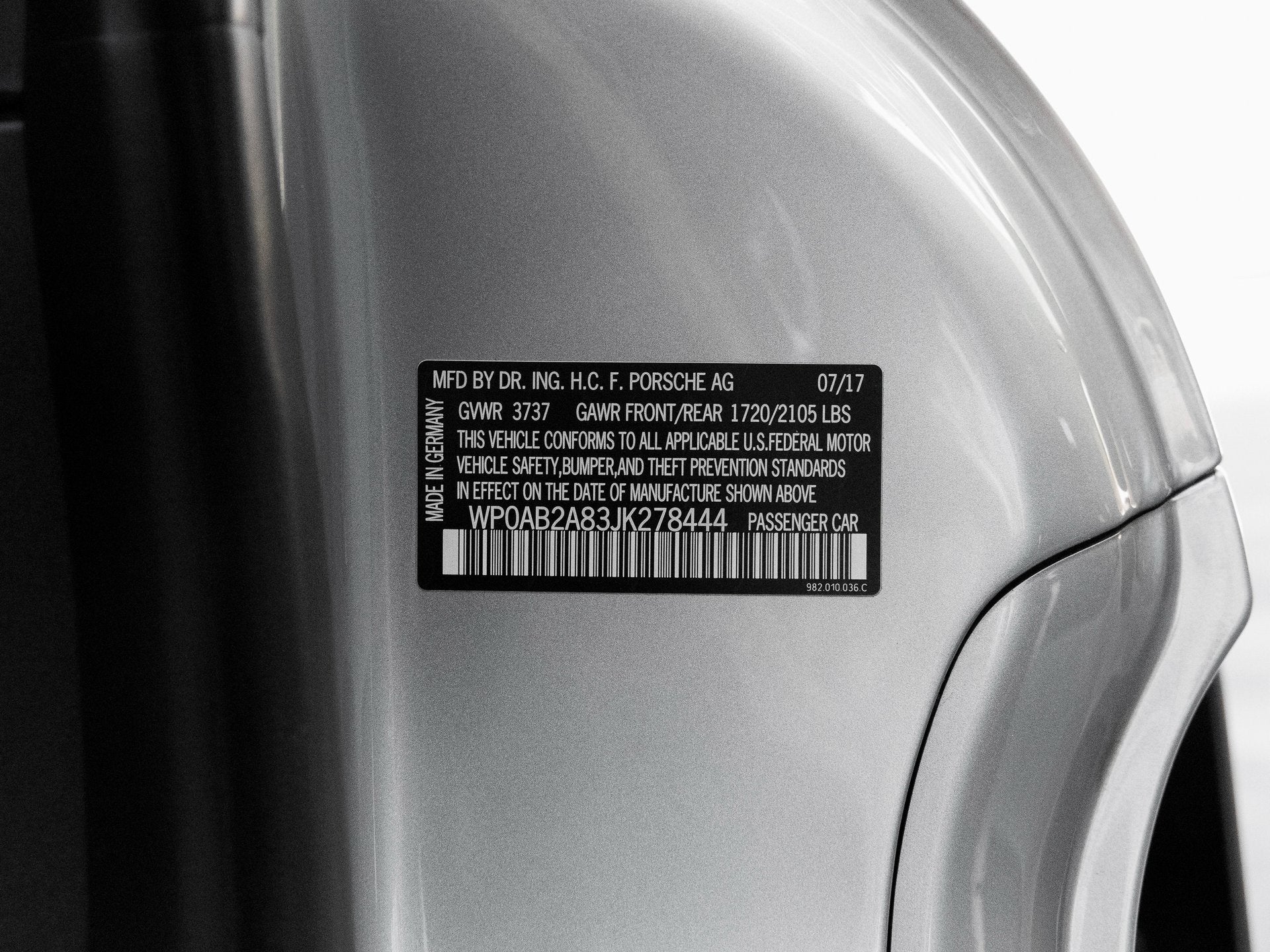 2018 Porsche 718 718 Cayman S