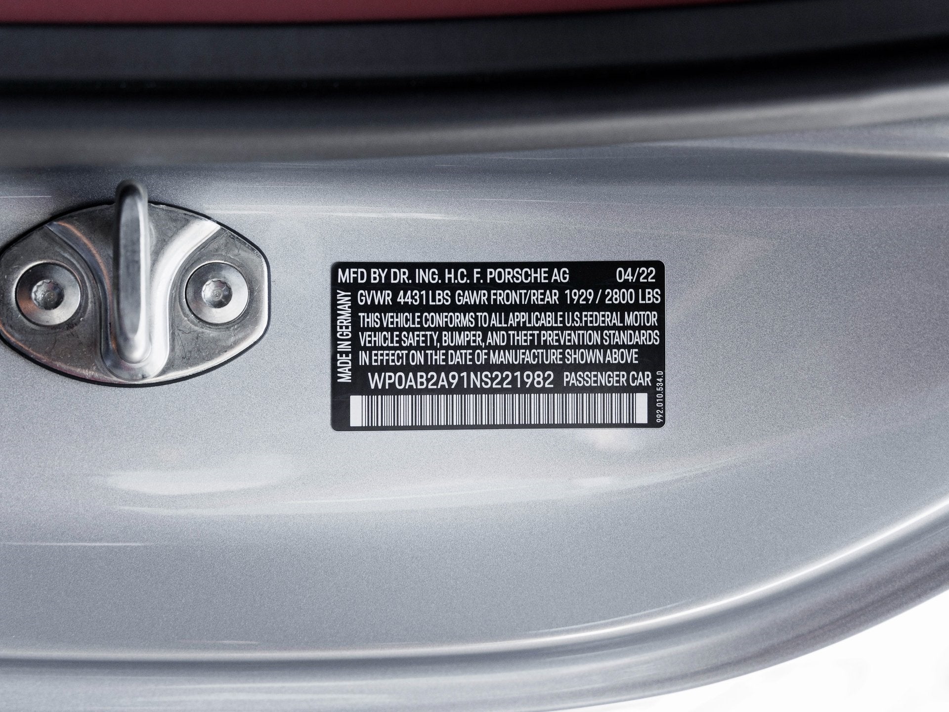 2022 Porsche 911 911 Carrera 4 GTS (MY22)