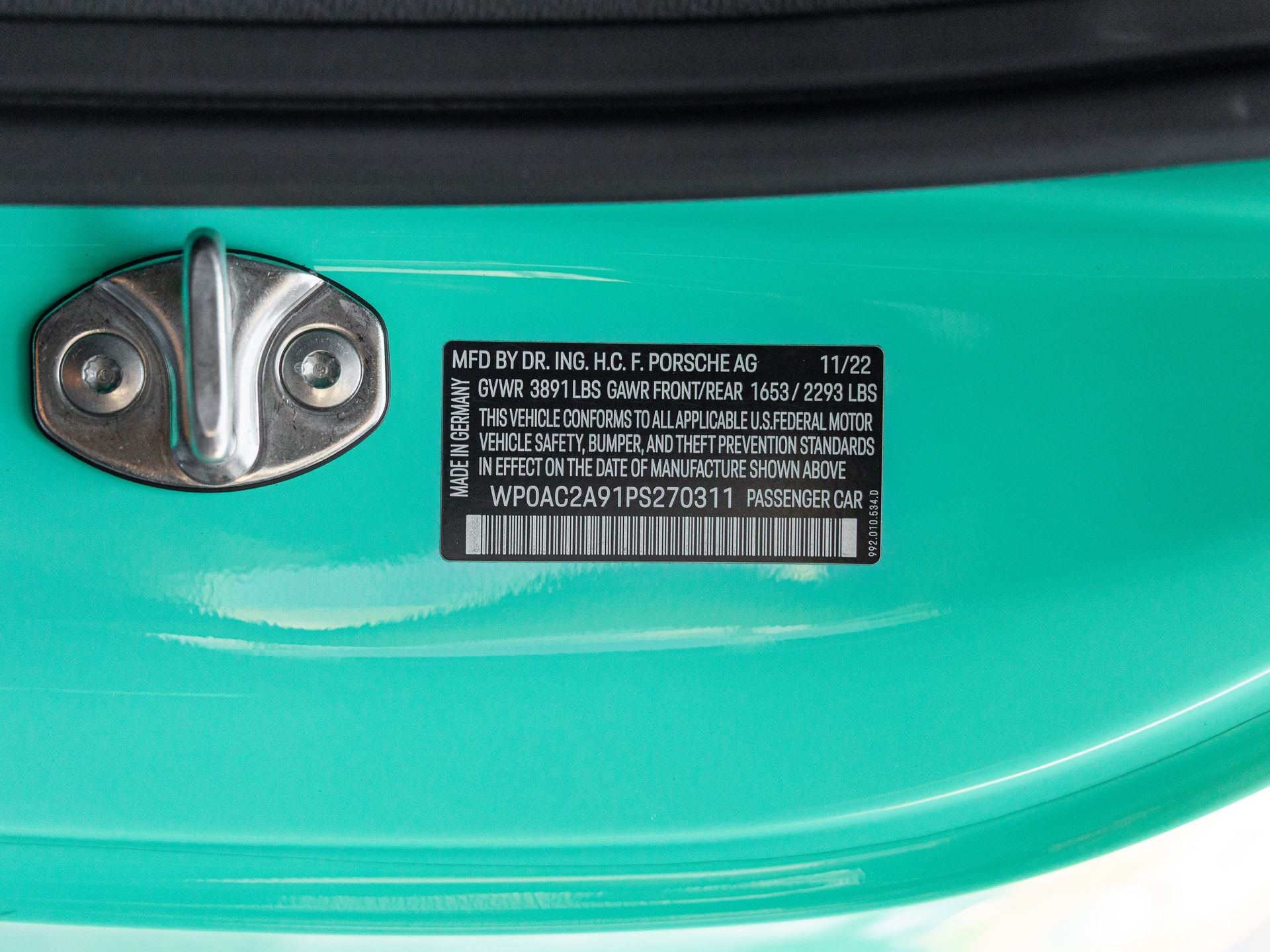 2023 Porsche 911 911 GT3 (MY23)