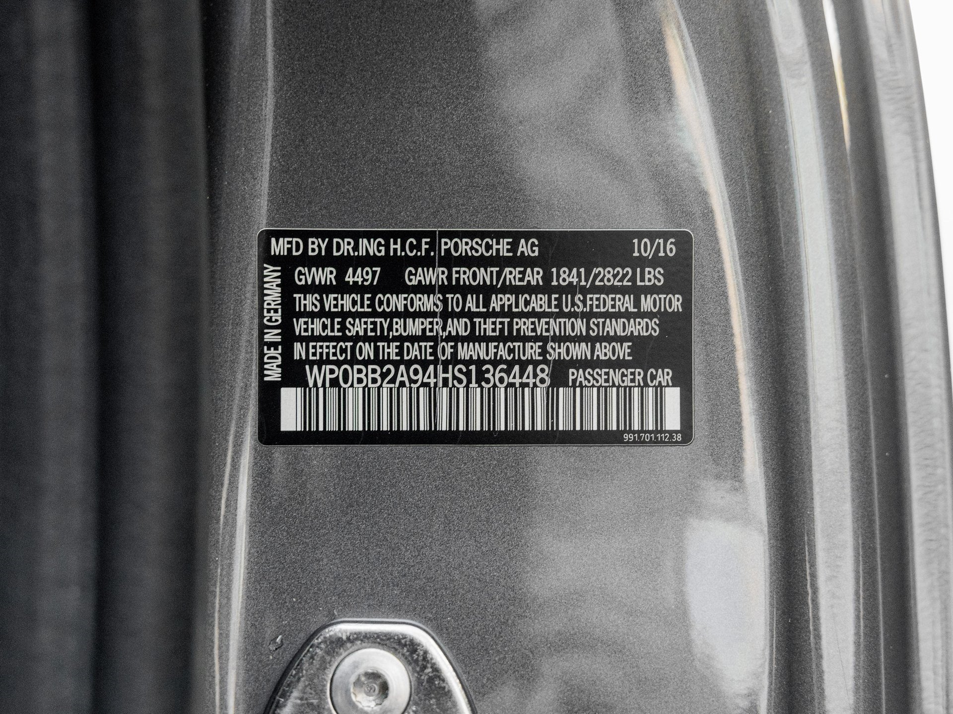 2017 Porsche 911 Targa 4S