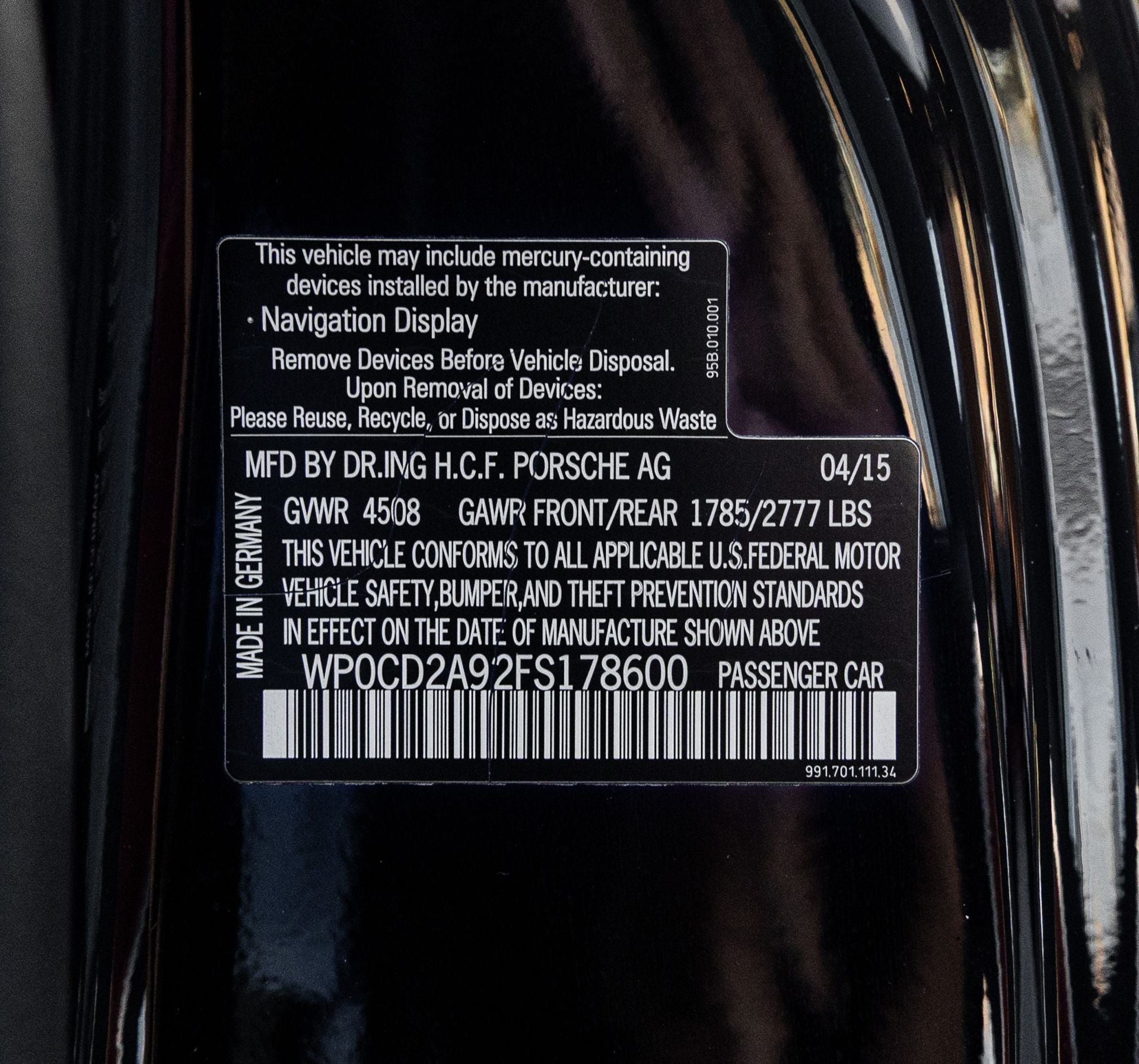 2015 Porsche 911 911 Turbo Cabriolet