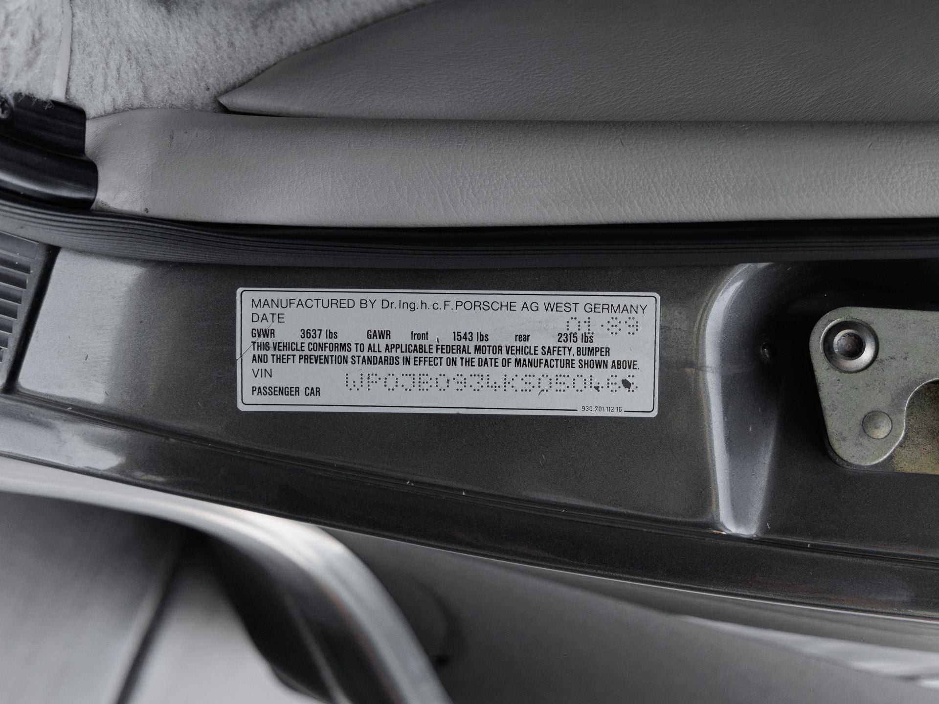 1989 Porsche 911 911 Turbo 3.3 Coupe