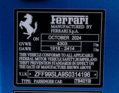 2025 Ferrari 296 GTB Base