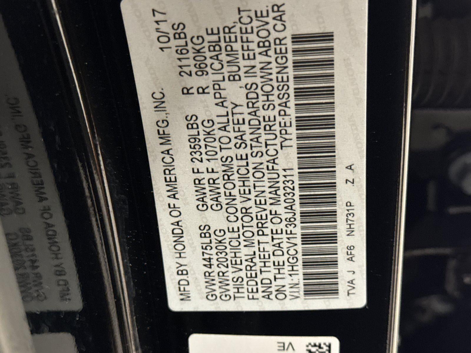 2018 Honda Accord Sedan Sport 1.5T