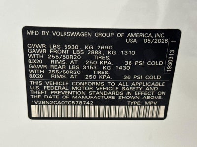 2026 Volkswagen Atlas 2.0T SEL