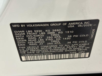 2026 Volkswagen Atlas 2.0T SEL
