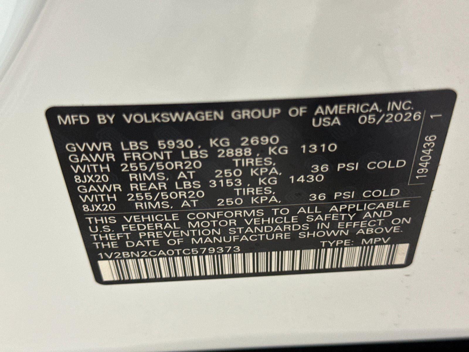 2026 Volkswagen Atlas 2.0T SEL
