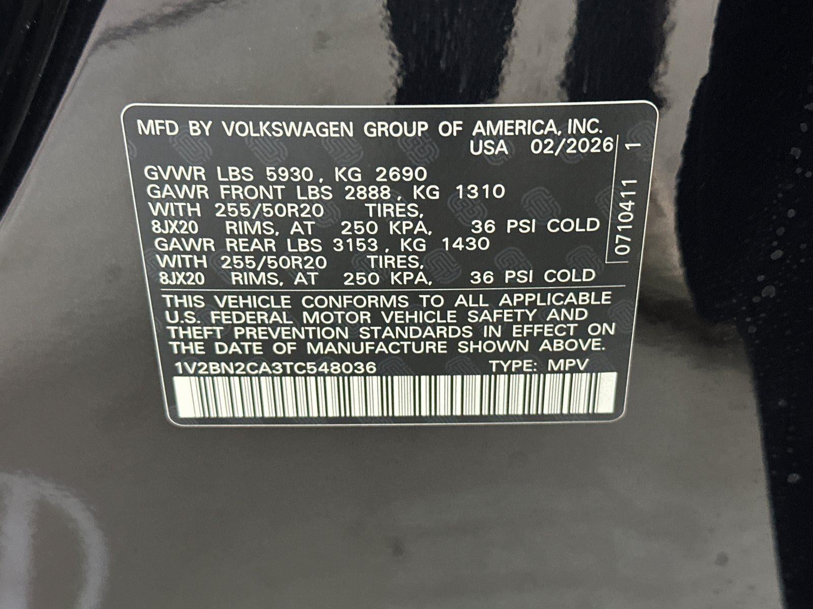 2026 Volkswagen Atlas 2.0T SEL