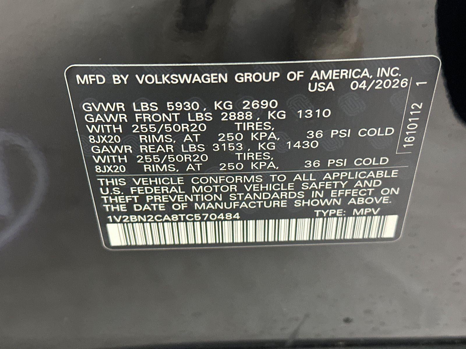 2026 Volkswagen Atlas 2.0T SEL