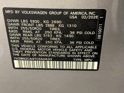 2026 Volkswagen Atlas 2.0T SEL