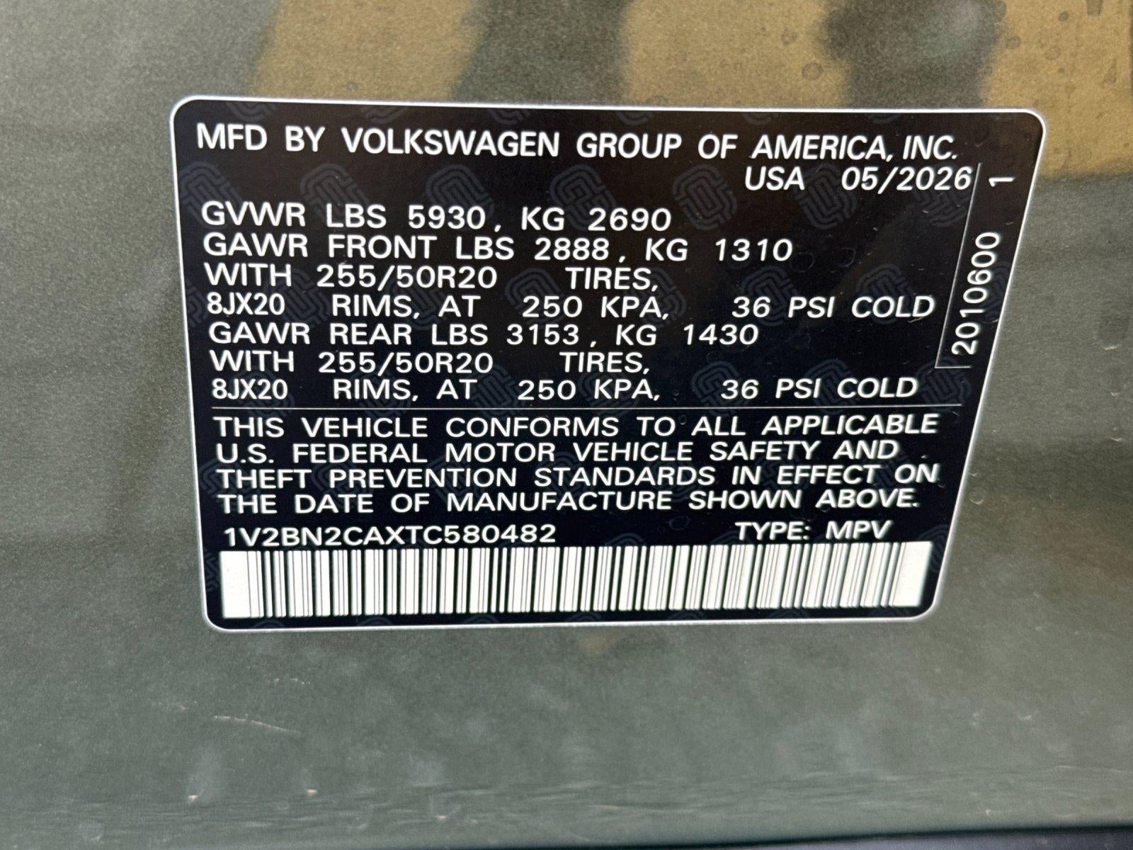 2026 Volkswagen Atlas 2.0T SEL