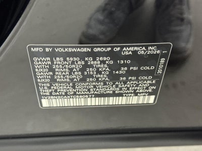 2026 Volkswagen Atlas 2.0T SEL