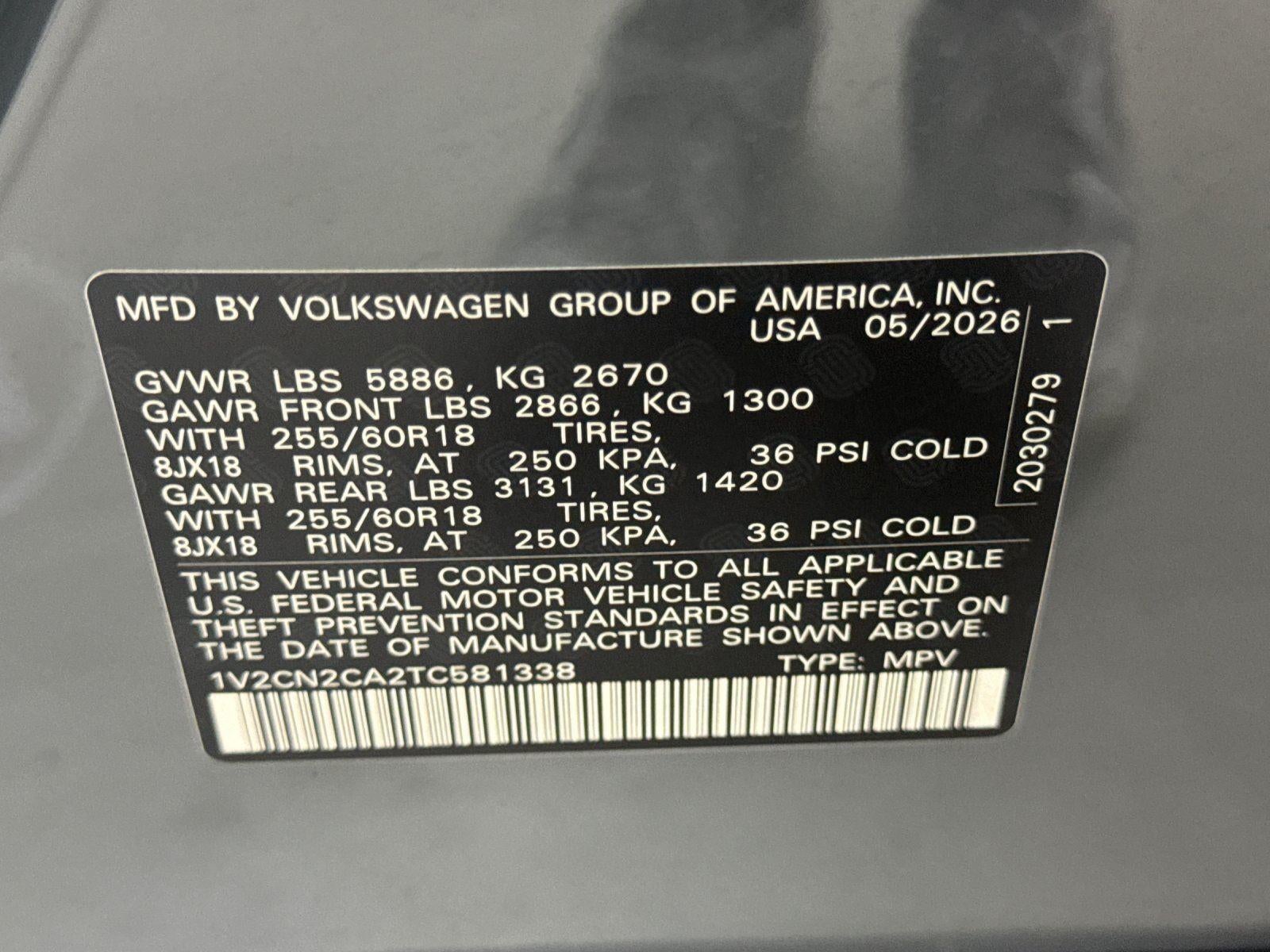 2026 Volkswagen Atlas 2.0T Peak Edition