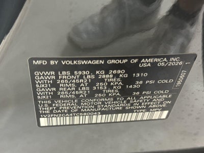 2026 Volkswagen Atlas 2.0T SEL Premium R-Line