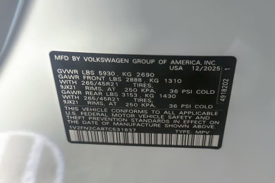 2026 Volkswagen Atlas 2.0T SEL Premium R-Line