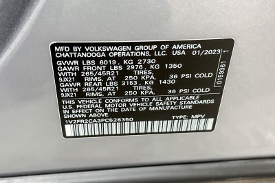 2023 Volkswagen Atlas 3.6L V6 SEL Premium R-Line