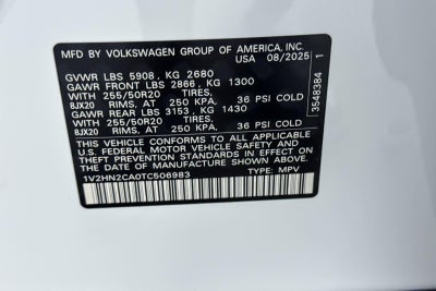 2026 Volkswagen Atlas 2.0T SE w/Technology