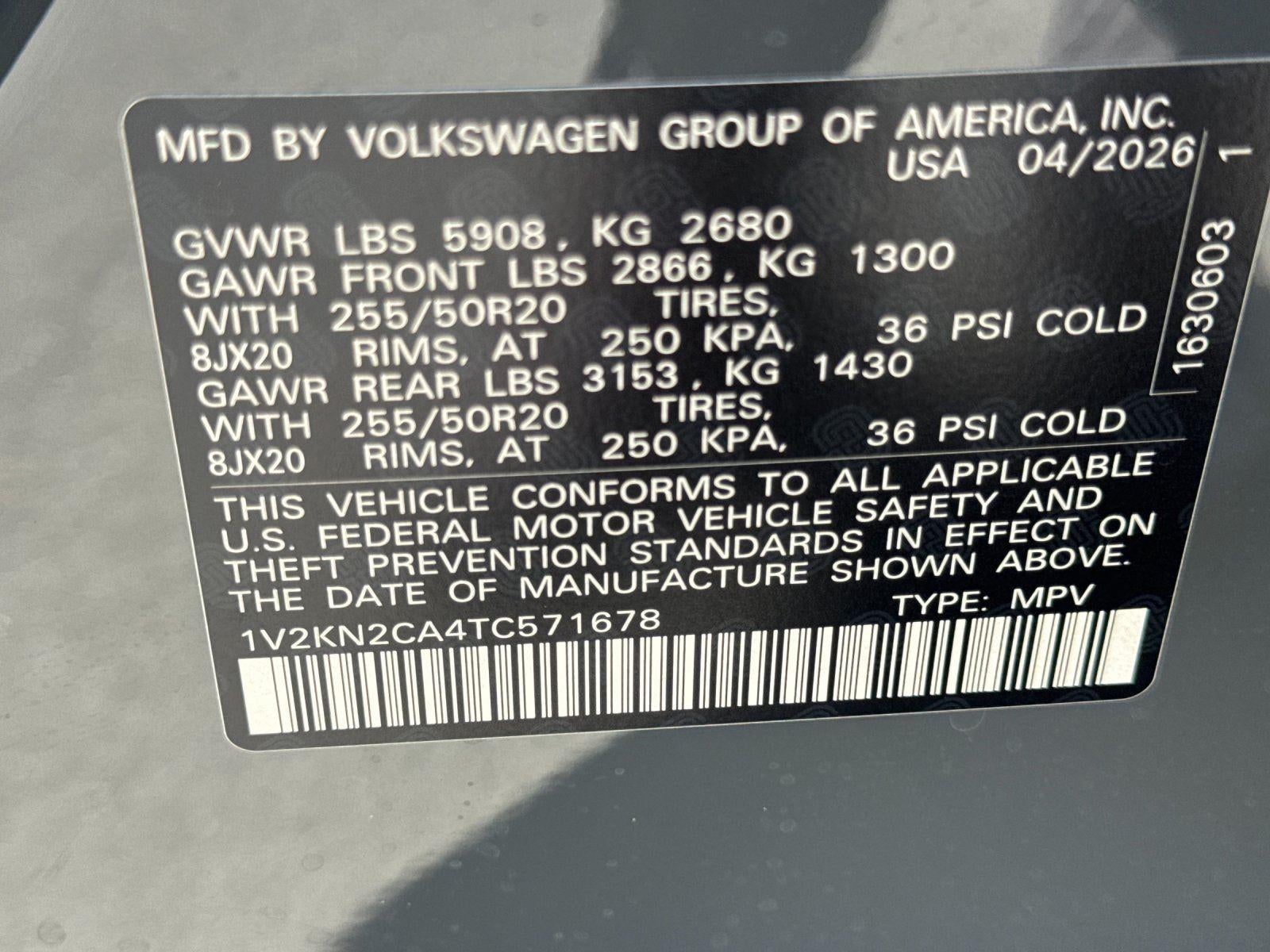 2026 Volkswagen Atlas 2.0T SE w/Technology