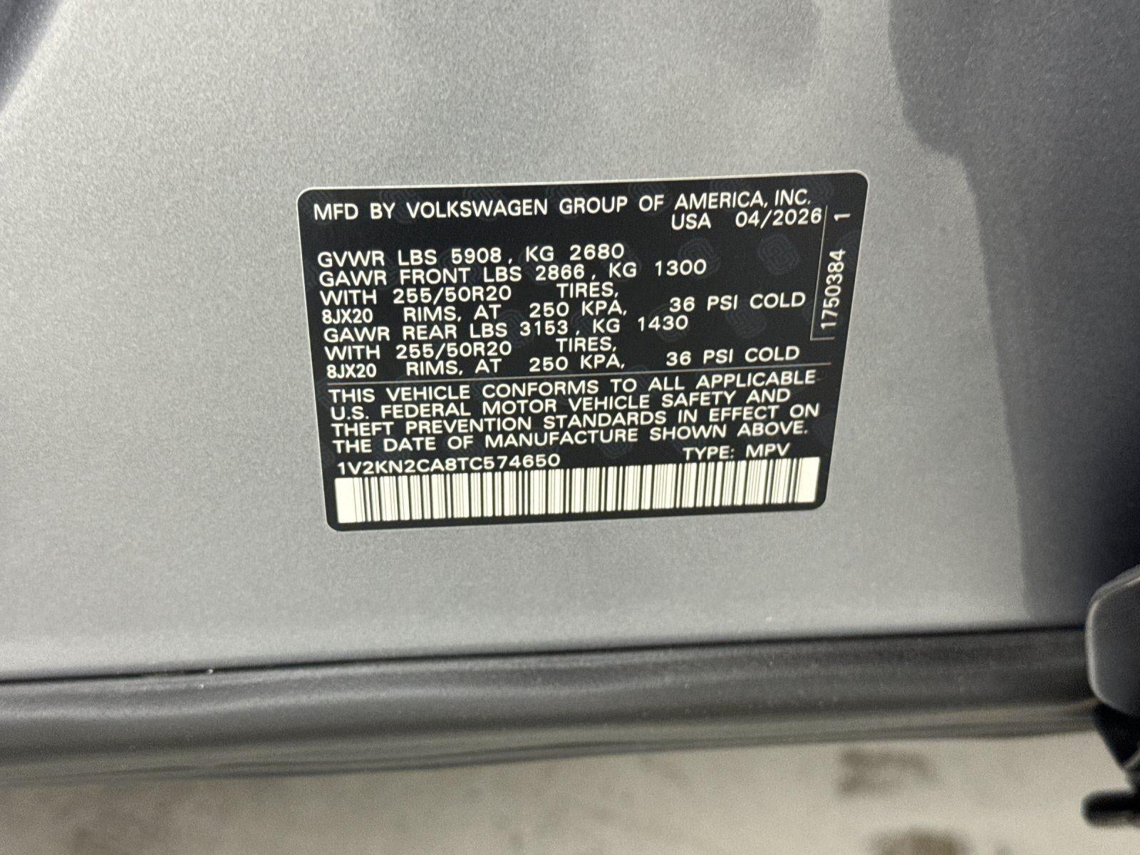 2026 Volkswagen Atlas 2.0T SE w/Technology