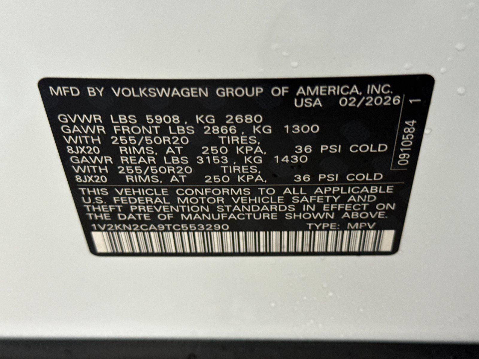 2026 Volkswagen Atlas 2.0T SE w/Technology