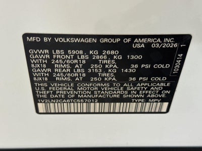 2026 Volkswagen Atlas 2.0T SE