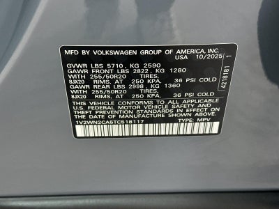 2026 Volkswagen Atlas 2.0T SE w/Technology