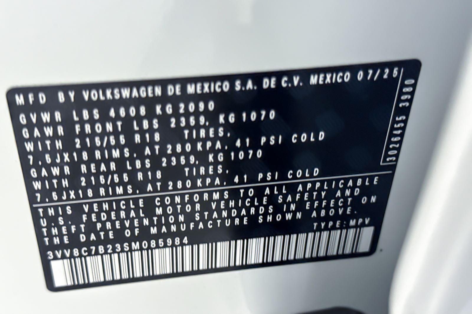 2025 Volkswagen Taos S